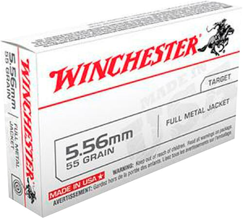 Winchester Ammo WM193K USA M193 Lake City 5.56x45mm NATO 55 gr 3180 fps Full Metal Jacket (FMJ) 20 Bx/50 Cs