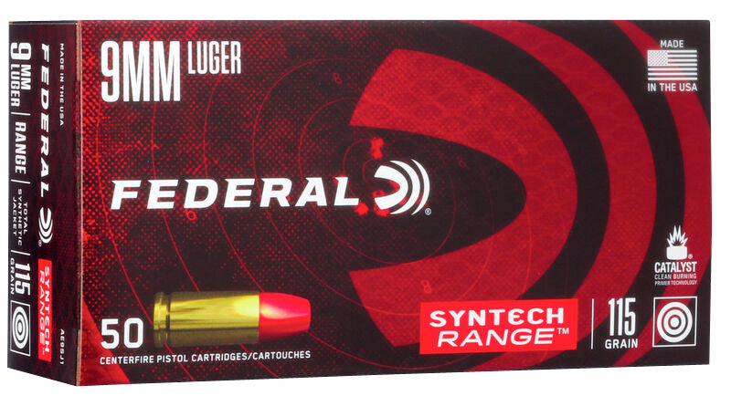 Federal AE380SJ1 Syntech Range  380 ACP 95 gr Total Syntech Jacket Round Nose (TSR) 50 Per Box/10 Cs