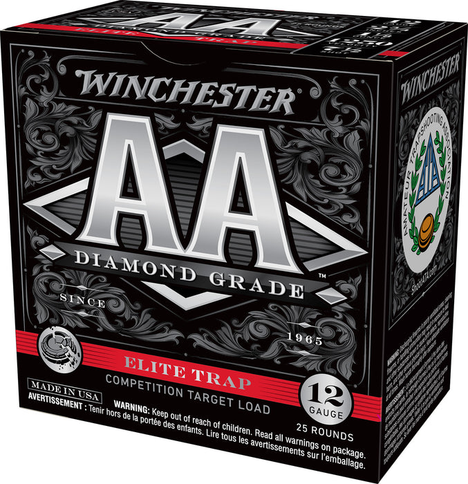 Winchester Ammo AADGHA127 AA Diamond Grade Elite Trap 12 Gauge 2.75" 1 1/8 oz 1250 fps 7.5 Shot 25 Bx/10 Cs