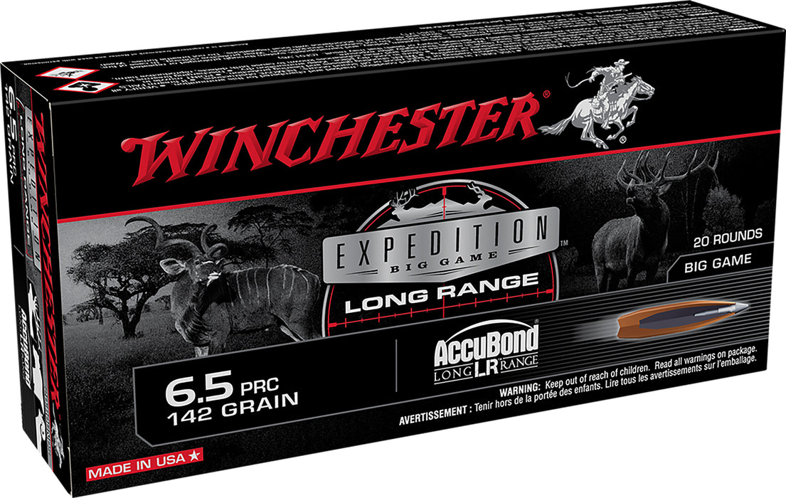 Winchester Ammo S65PLR Expedition Big Game Long Range 6.5 PRC 142 gr 3020 fps Nosler AccuBond Long-Range 20 Bx/10 Cs