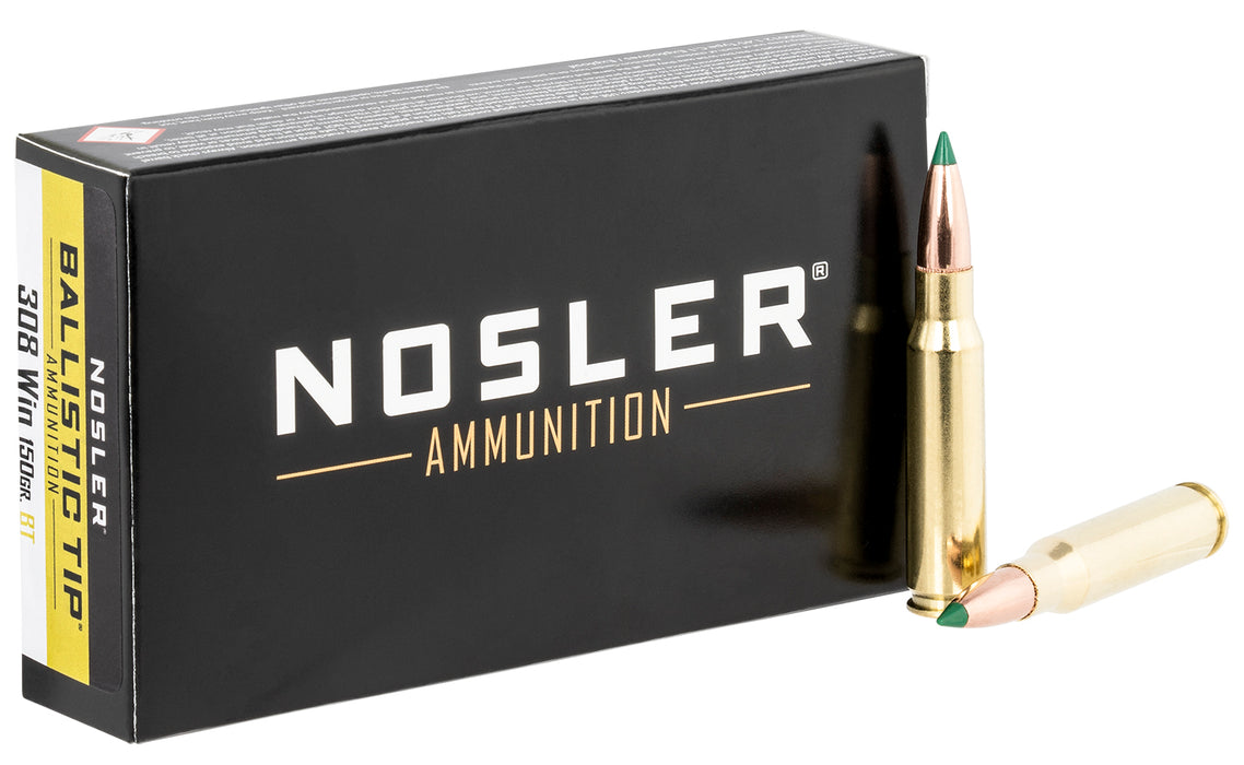 Nosler 61028 Ballistic Tip Varmint  308 Win 150 gr 2800 fps Spitzer Ballistic Tip Varmint (SBTV) 20 Bx/10 Cs