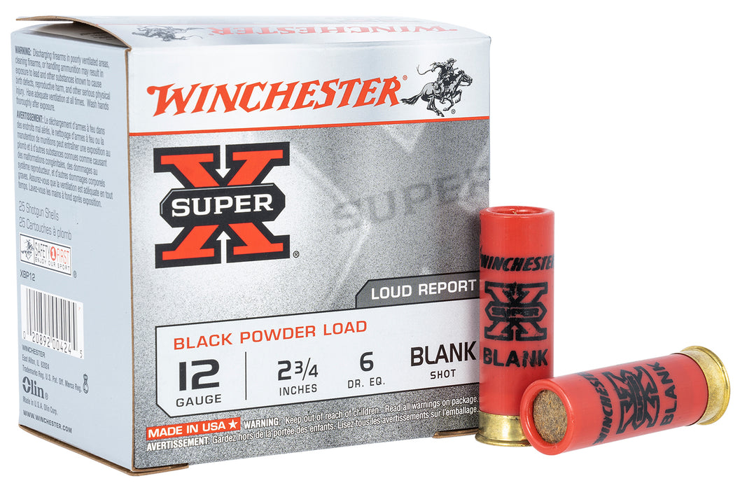 Winchester Ammo XBP12W Super X Black Powder Load 12 Gauge 2.75" 25 Bx/10 Cs