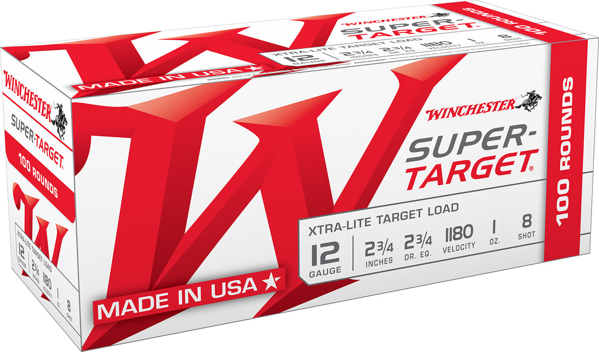 Winchester Ammo TRGTL128VP Super-Target Xtra-Lite 12 Gauge 2.75" 1 oz 1180 fps 8 Shot 200 Bx/2 Cs (Value Pack)