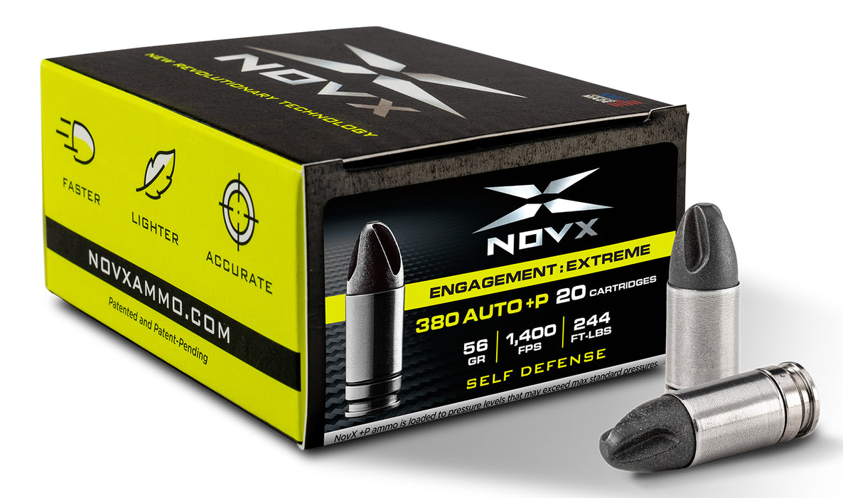 NovX 380EEPSS20 Engagement Extreme  380 ACP +P 56 gr Fluted 20 Per Box/10 Cs