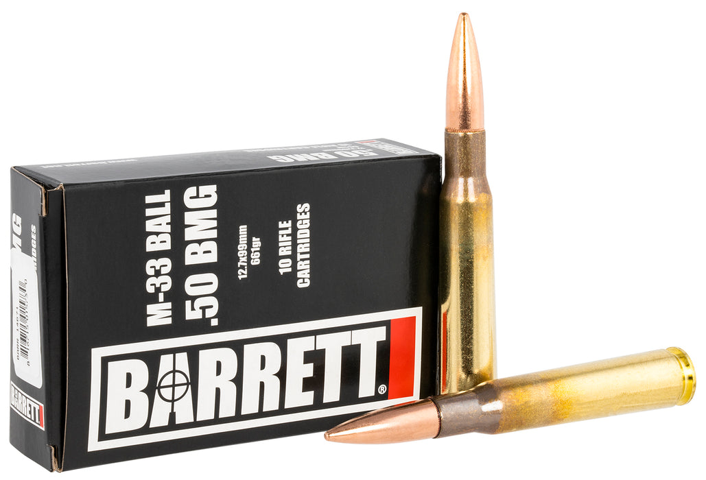 Barrett 14671 Rifle  50 BMG 661 gr M33 Ball 10 Per Box/25 Cs