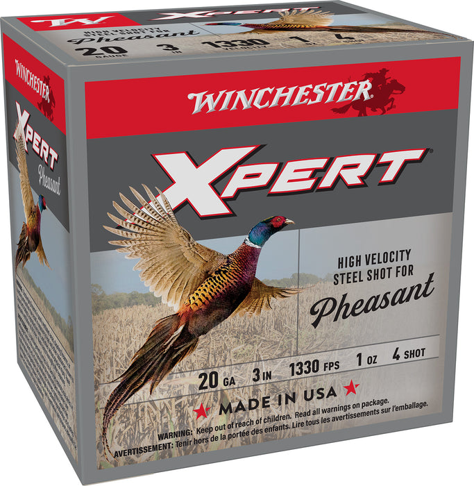 Winchester Ammo WEXP2034 Xpert Pheasant Lead Free High Velocity 20 Gauge 3" 1 oz 1330 fps 4 Shot 25 Bx/10 Cs