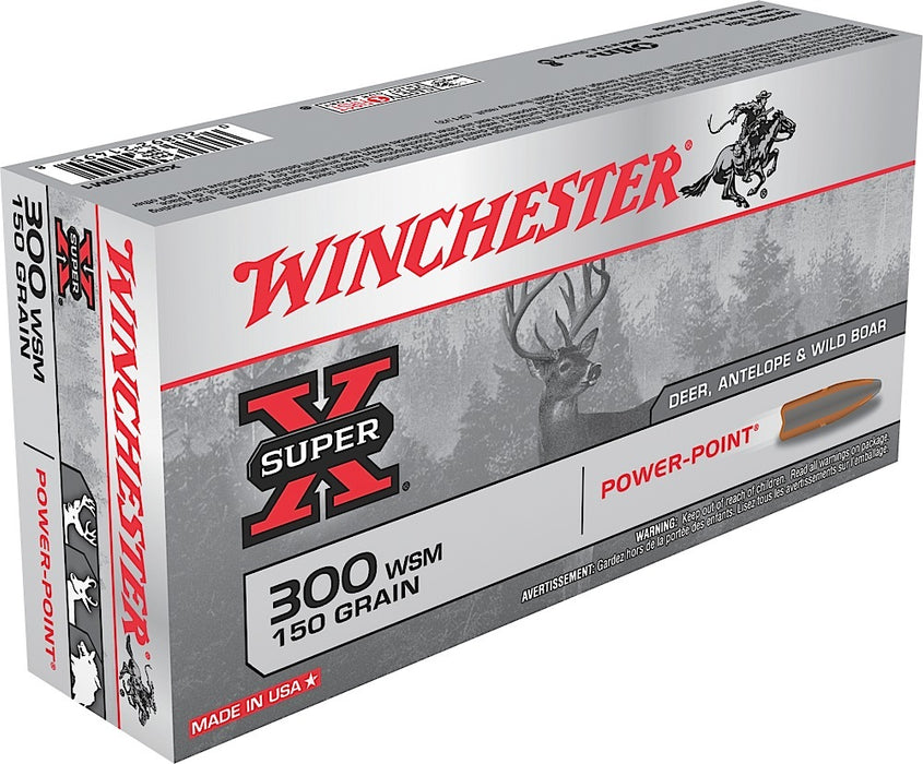 Winchester Ammo X300WSM1 Super X  300 WSM 150 gr Power-Point (PP) 20 Per Box/10 Cs