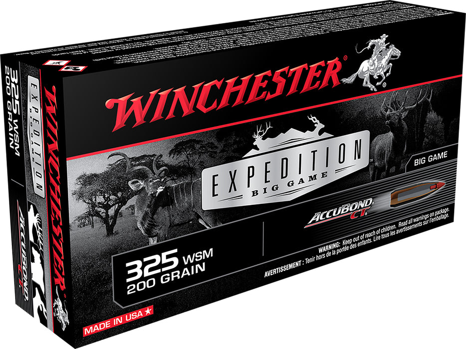 Winchester Ammo S325WSMCT Expedition Big Game  325 WSM 200 gr Winchester AccuBond CT 20 Per Box/10 Cs