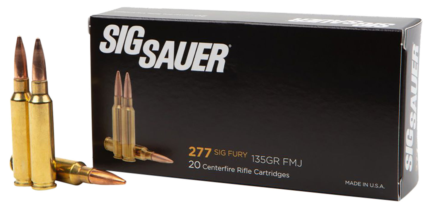 Sig Sauer E277SFB13520 Elite Ball  277 Sig Fury 135 gr 2750 fps Full Metal Jacket (FMJ) 20 Bx/10 Cs