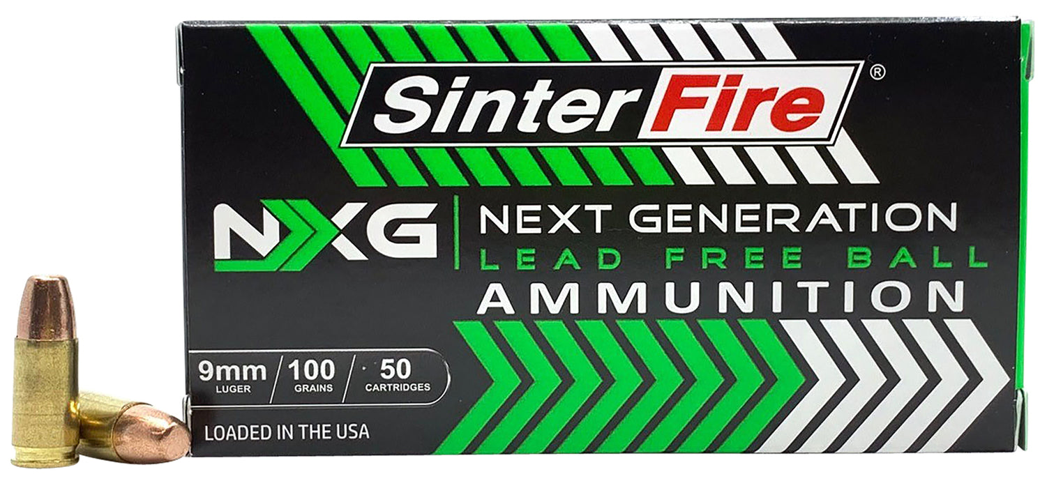 SinterFire Inc SF9100NXG Next Generation (NXG)  9mm Luger 100 gr Lead Free Ball 50 Bx/20 Cs