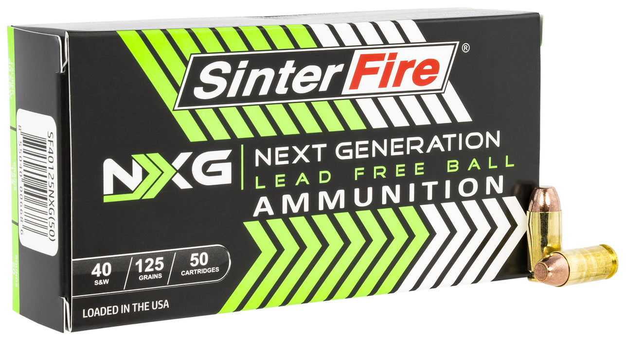 SinterFire Inc SF40125NXG Next Generation (NXG)  40 S&W 125 gr Lead Free Ball 50 Bx/20 Cs