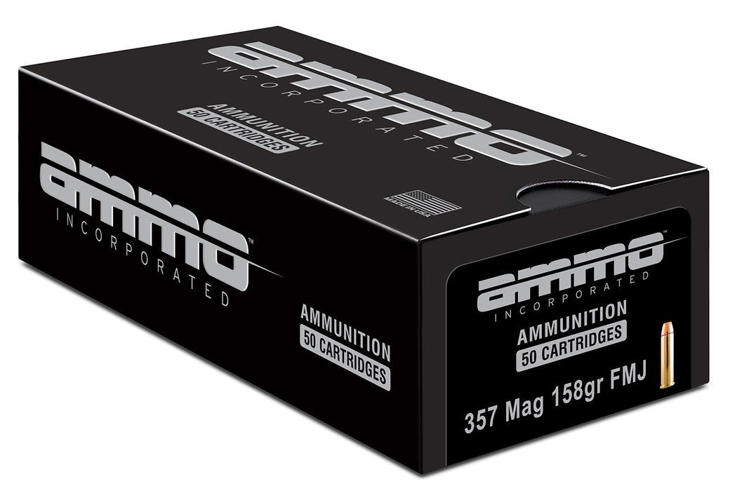 Ammo Inc 357158FMJA50 Signature Self Defense 357 Mag 158 gr Full Metal Jacket (FMJ) 50 Per Box/ 20 Cs