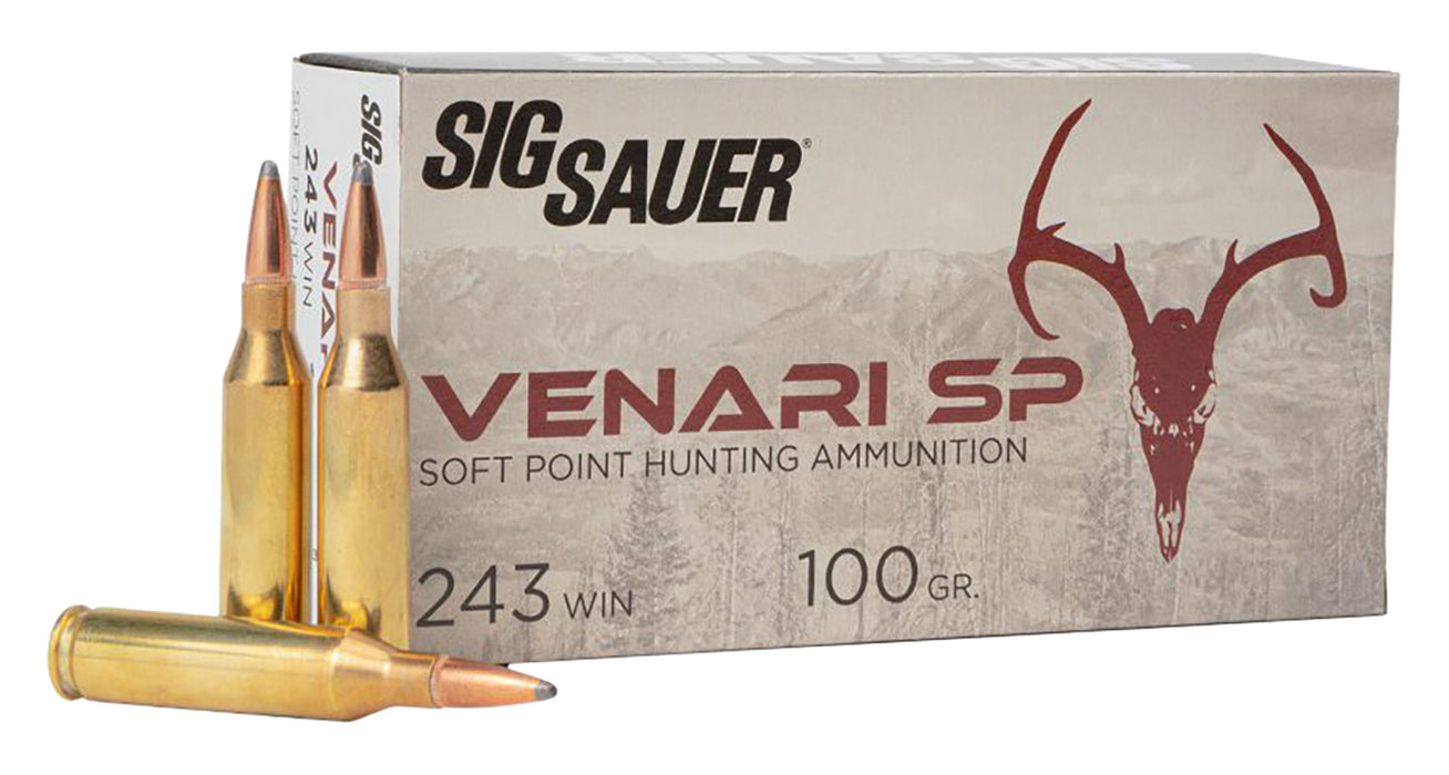 Sig Sauer V243SP100-20 Venari  243 Win 100 gr 2960 fps Soft Point (SP) 20 Bx/10 Cs