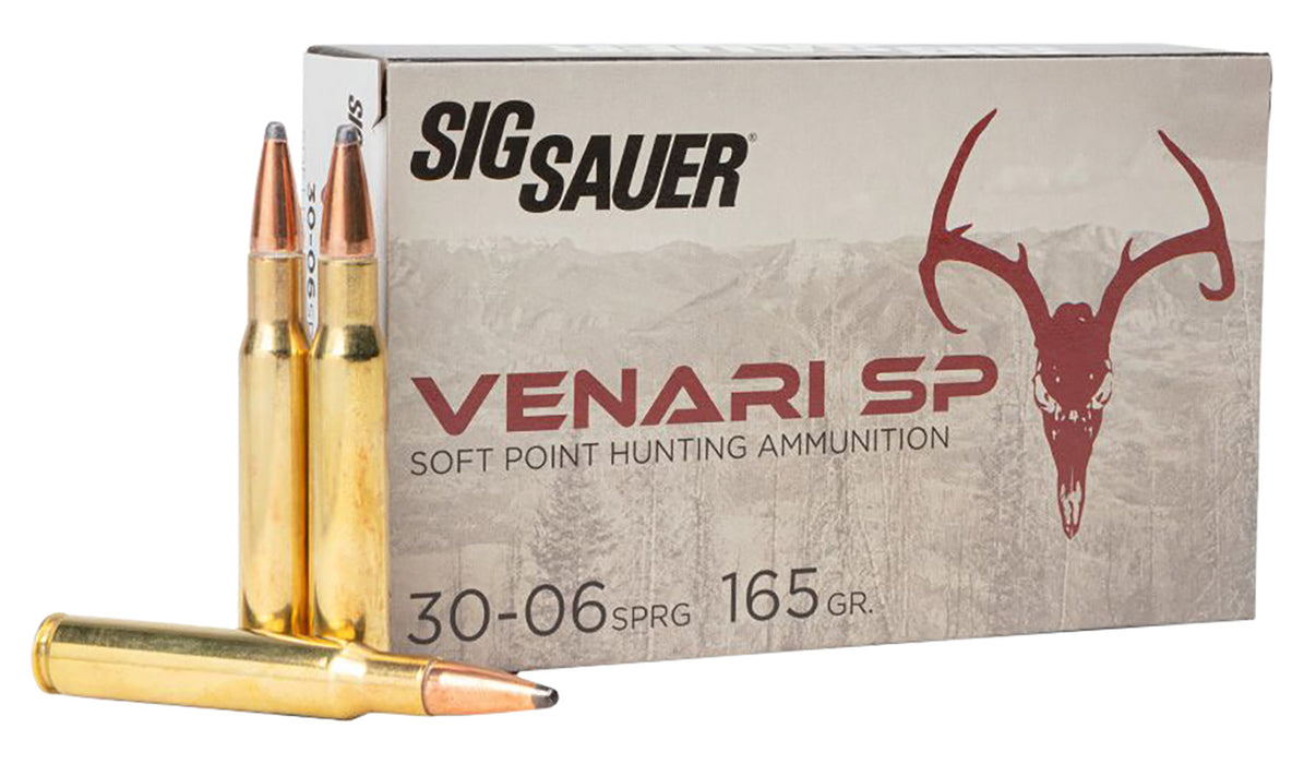 Sig Sauer V3006SP165-20 Venari  30-06 Springfield 165 gr 2900 fps Soft Point (SP) 20 Bx/10 Cs