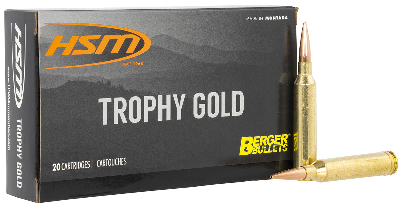 HSM 65X284130VLD Trophy Gold  6.5x284 Norma 130 gr Berger Hunting VLD Match (BHVLDM) 20 Bx/25 Cs