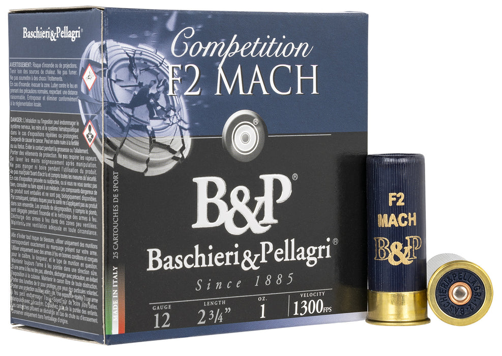 B&P 12B1F2H7 F2 Mach  12 Gauge 2.75" 1 oz 1300 fps 7.5 Shot 25 Bx/10 Cs