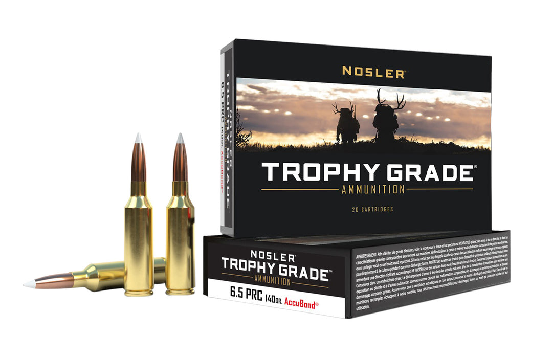 Nosler 61014 Trophy Grade  6.5 PRC 140 gr 2900 fps Nosler AccuBond 20 Bx/10 Cs