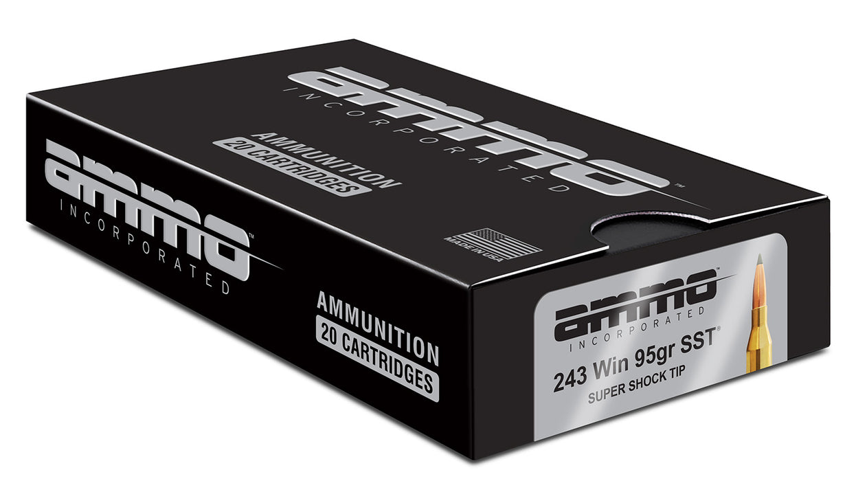 Ammo Inc 243W095SSTA20 Signature  243 Win 95 gr Super Shock Tip (SST) 20 Per Box/10 Cs