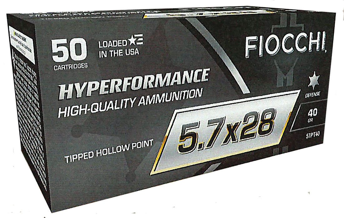 Fiocchi 57PT40 Hyperformance  5.7x28mm 40 gr Tipped Hollow Point (THP) 50 Bx/10 Cs