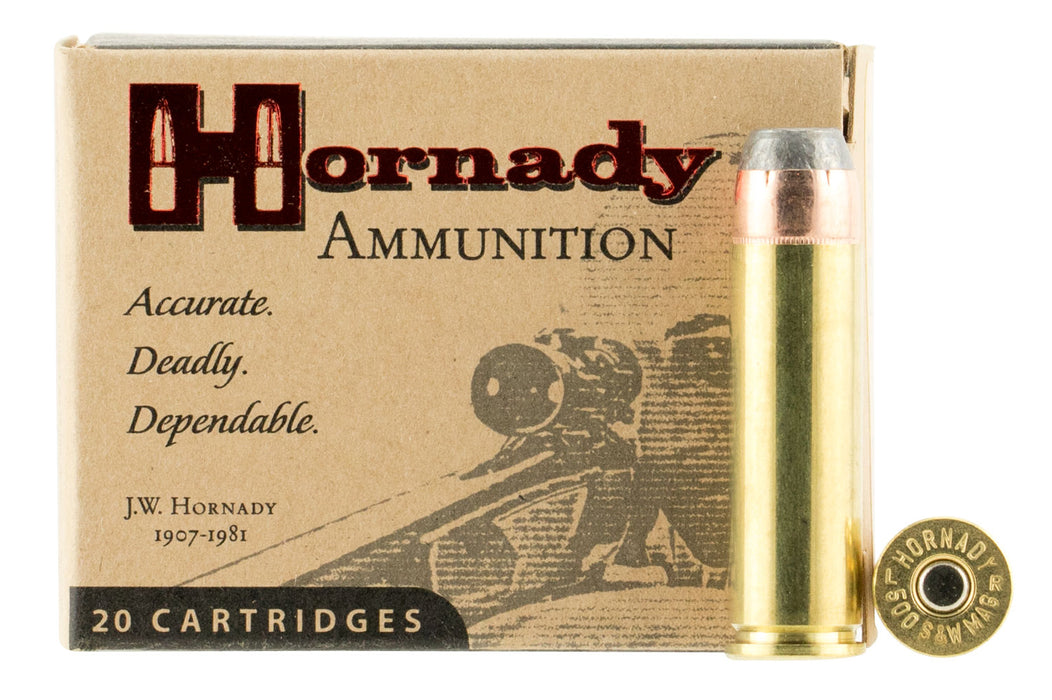 Hornady 9252 Custom  500 S&W Mag 500 gr Hornady XTP Flat Point (XFP) 20 Per Box/10 Cs