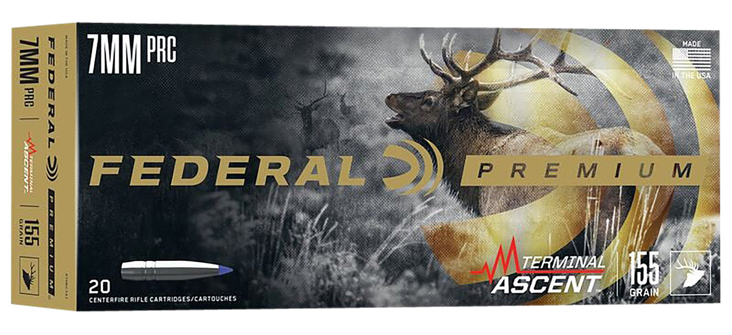 Federal P7PRCTA1 Federal Premium 7mm PRC 155 gr Terminal Ascent 20 Per Box/ 10 Cs