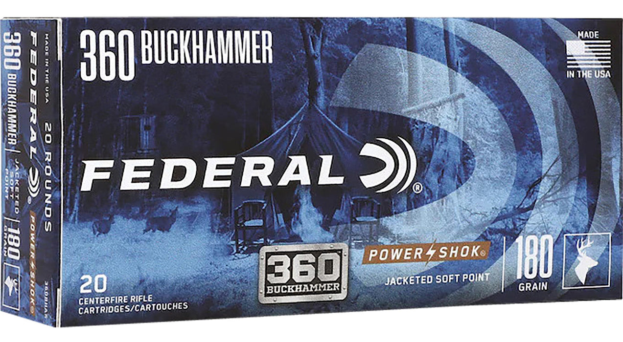 Federal 360BHAS Federal Premium Buckhammer 360 Buckhammer 180 gr 20 Per Box/ 10 Cs