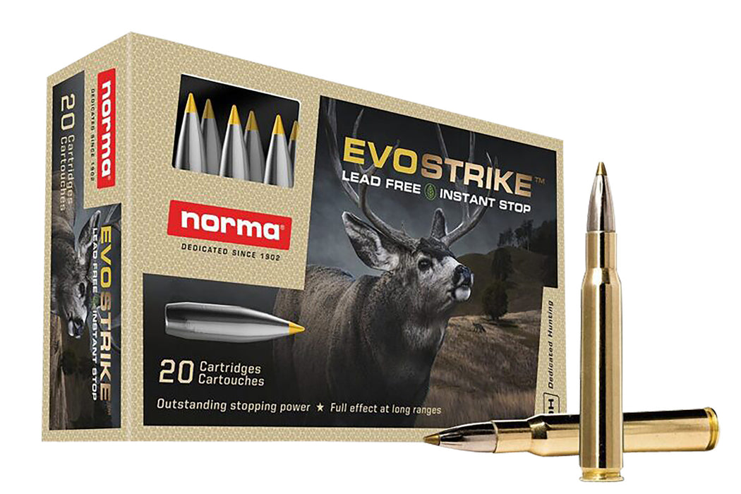 Norma Ammunition 20177342 Dedicated Hunting Evostrike 30-06 Springfield 139 gr Polymer Tip Boat Tail, Lead Free 20 Per Box/ 10 Cs