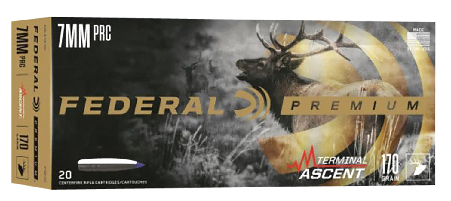 Federal P7PRCTA3 Federal Premium Terminal Ascent 7mm PRC 170 gr 20 Per Box/ 10 Cs