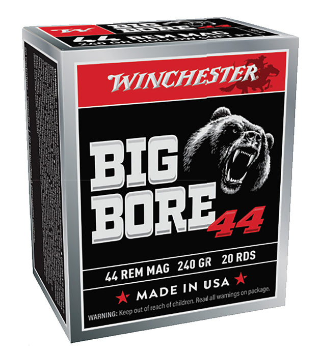 Winchester Ammo X44MBB Big Bore Hunting 44 Rem Mag 240 gr Semi-Jacketed Hollow Point (SJHP) 20 Per Box/ 10 Cs