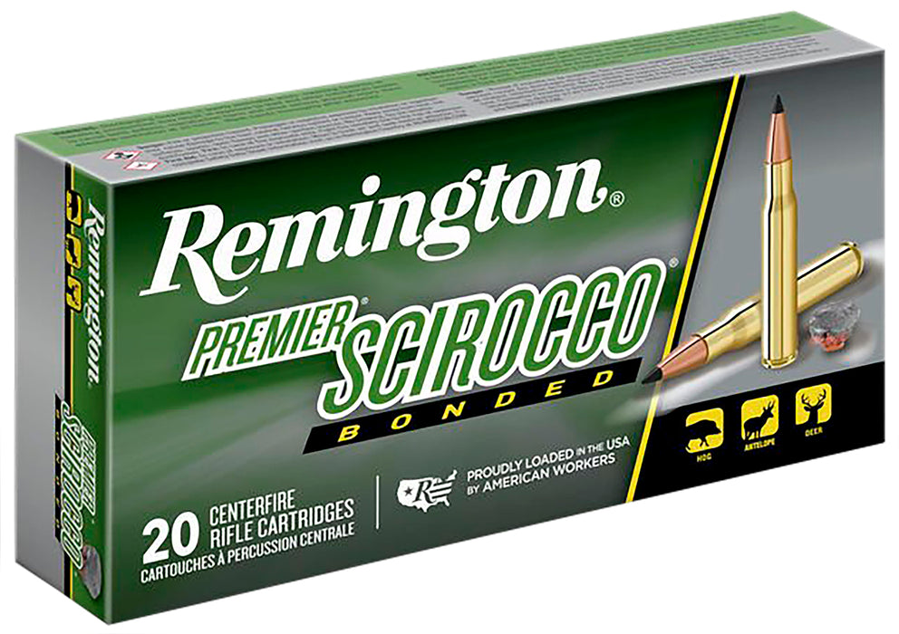 Remington Ammunition 29345 Premier Scirocco Bonded  300 WSM 180 gr Swift Scirocco Bonded (SSB) 20 Per Box/10 Cs