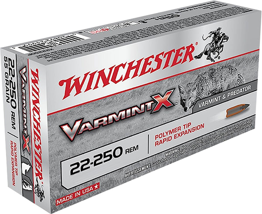 Winchester Ammo X22250PLF Varmint X  22-250 Rem 38 gr Lead Free Polymer Tip Rapid Expansion 20 Per Box/10 Cs