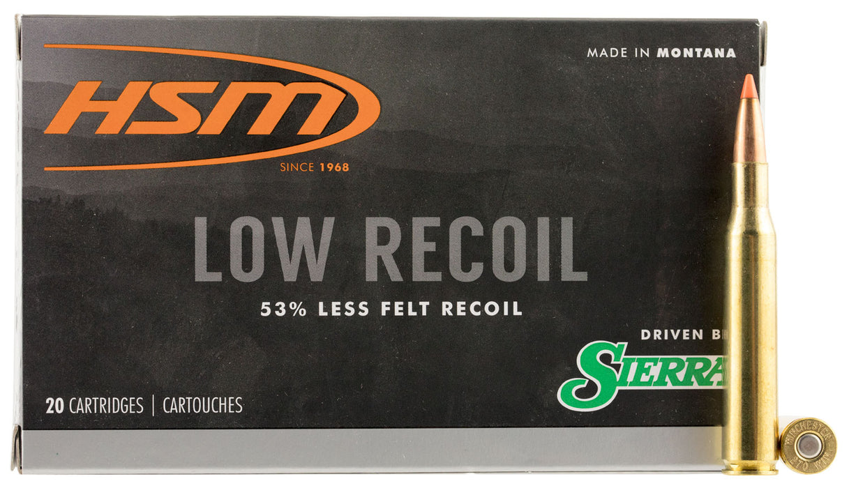 HSM 27014N Low Recoil  270 Win 130 gr Orange Polymer Tip 20 Per Box/20 Cs