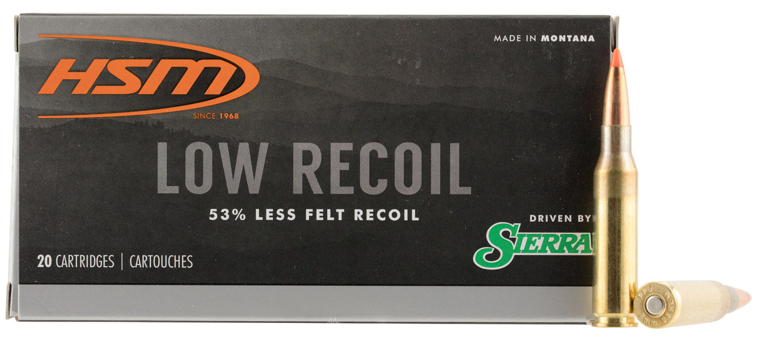 HSM 7MM0810N Low Recoil  7mm-08 Rem 140 gr Orange Polymer Tip 20 Per Box/25 Cs