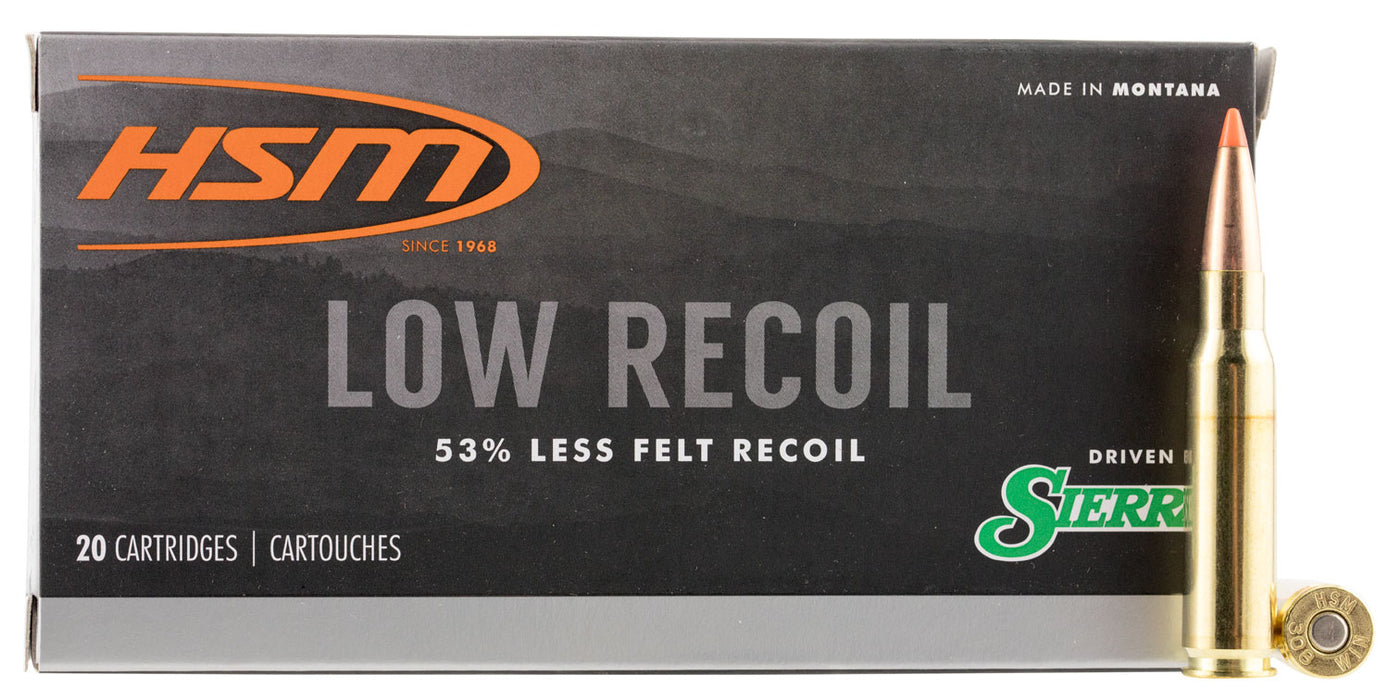 HSM 30844N Low Recoil  308 Win 150 gr Orange Polymer Tip 20 Per Box/25 Cs