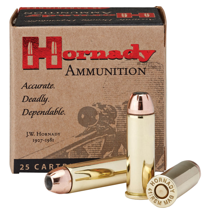 Hornady 9077 Custom  41 Rem Mag 210 gr 1545 fps Hornady XTP Hollow Point (XTPHP) 20 Bx/10 Cs