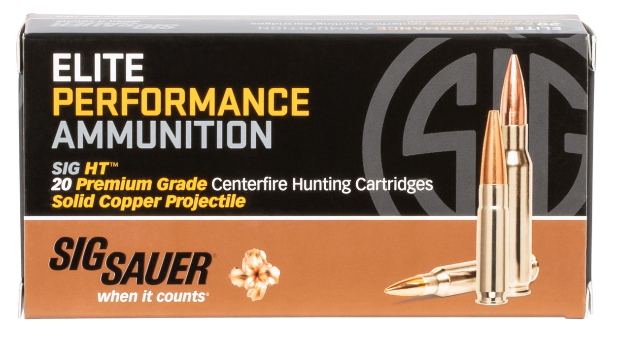 Sig Sauer E308H120 Elite Copper Hunting  308 Win 150 gr 2900 fps Copper Solid 20 Bx/10 Cs