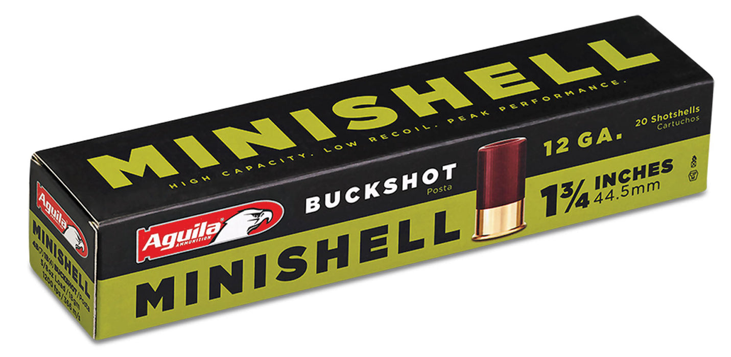 Aguila 1CHB1288 Minishell  12 Gauge 1.75" 5/8 oz 4B (7P)/1B (4P) Shot 20 Per Box/25 Cs