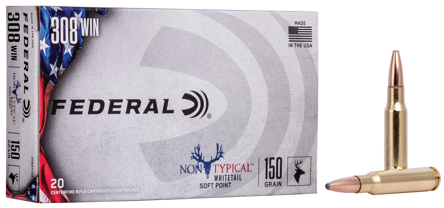 Federal 308DT150 Non-Typical  308 Win 150 gr 2820 fps Non-Typical Soft Point (SP) 20 Bx/10 Cs