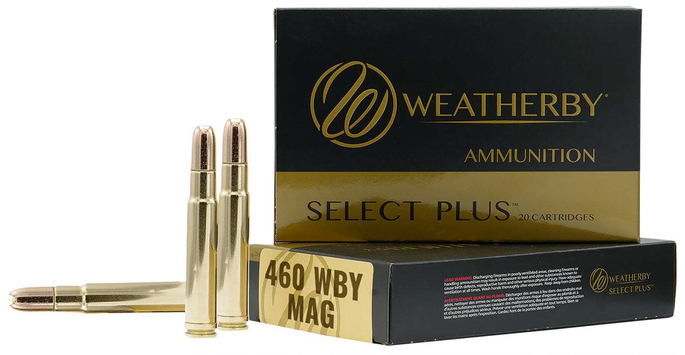 Weatherby B460450TSX Select Plus  460 Wthby Mag 450 gr 2660 fps Barnes TSX Lead Free 20 Bx/10 Cs