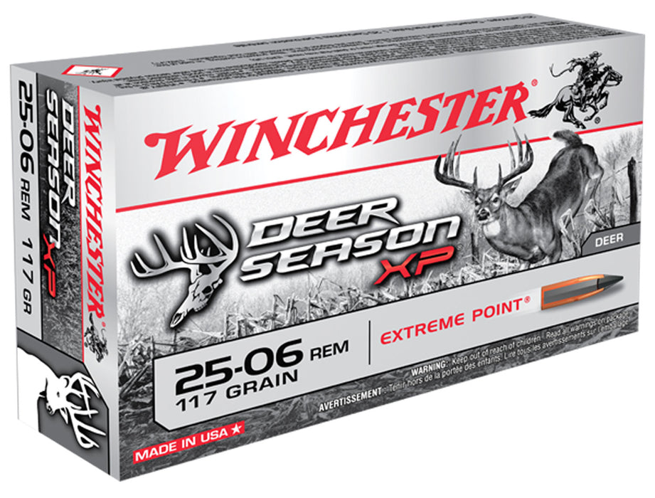 Winchester Ammo X2506DS Deer Season XP  25-06 Rem 117 gr 3100 fps Extreme Point 20 Bx/10 Cs