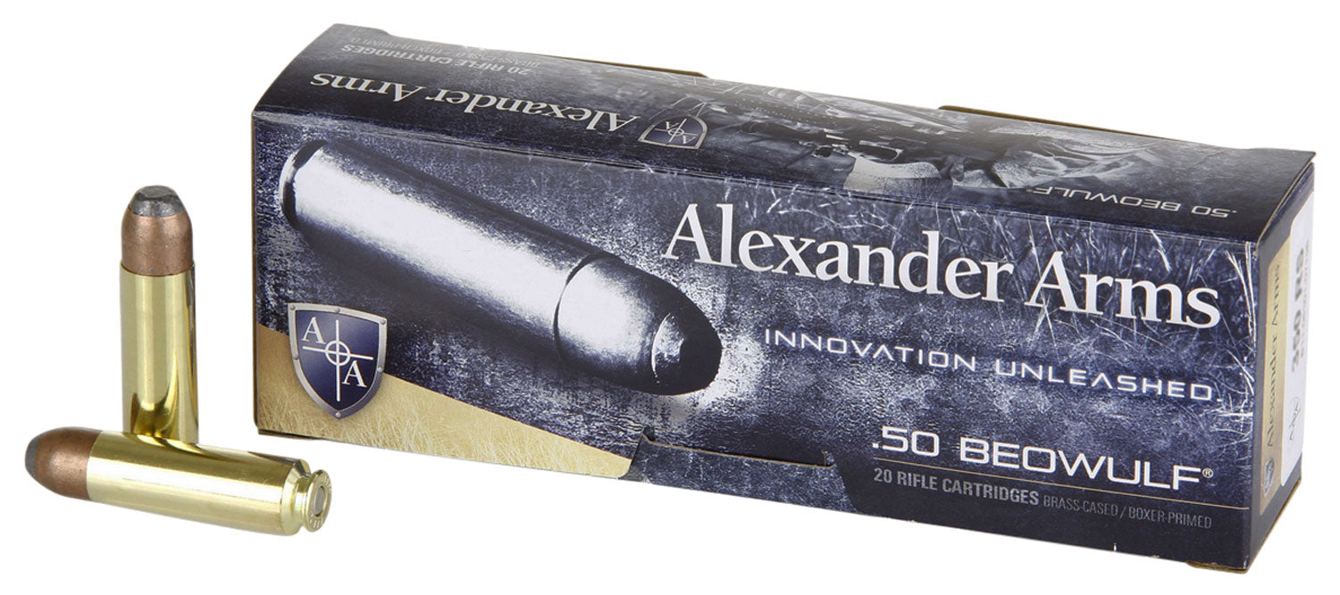 Alexander Arms AB400FPBOX FP  50 Beowulf 400 gr Flat Point (FP) 20 Per Box/10 Cs