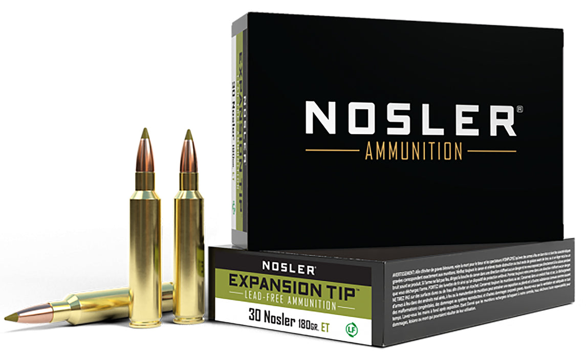 Nosler 40330 E-Tip  30 Nosler 180 gr 3100 fps E-Tip Lead-Free 20 Bx/10 Cs