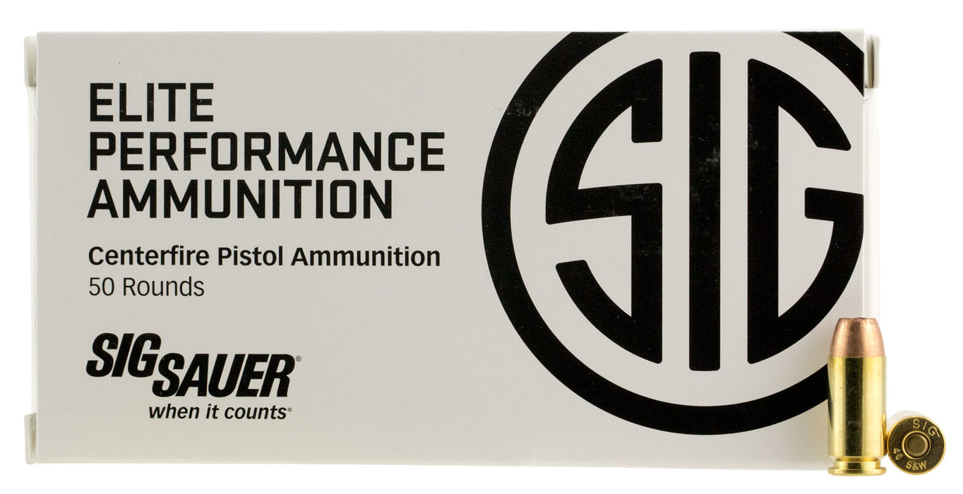 Sig Sauer E40SW150 Elite Defense  40 S&W 165 gr V-Crown Jacketed Hollow Point (VJHP) 50 Per Box/10 Cs