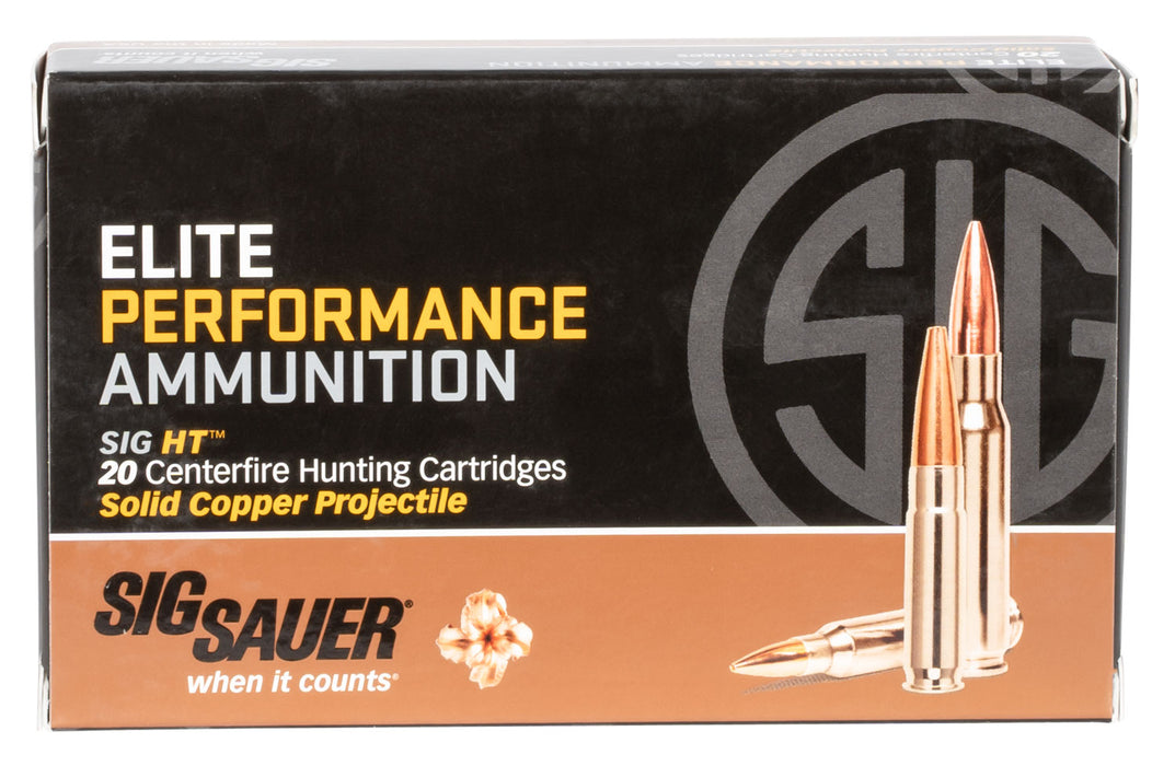 Sig Sauer E3WMH120 Elite Copper Hunting  300 Win Mag 165 gr 3110 fps Copper Solid 20 Bx/10 Cs