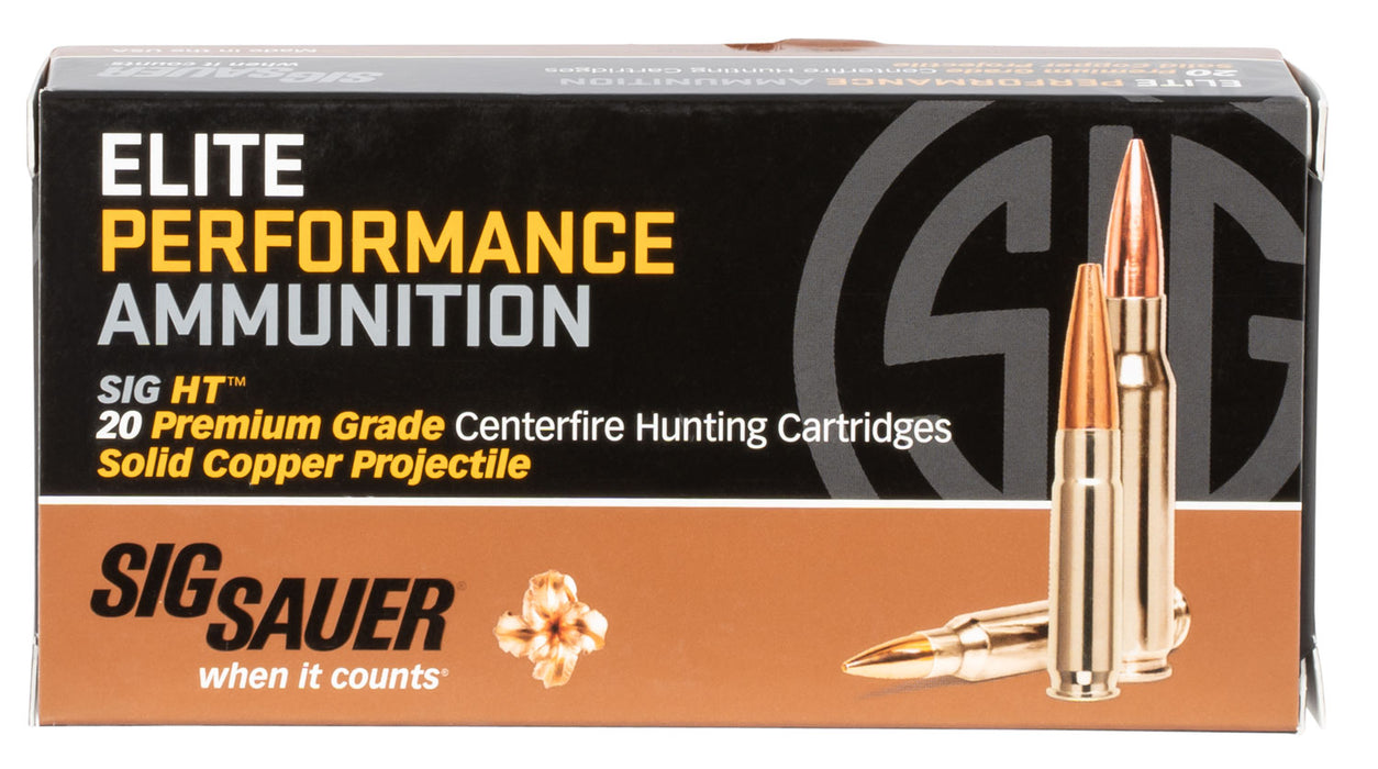 Sig Sauer E65CH120 Elite Copper Hunting  6.5 Creedmoor 120 gr 2825 fps Copper Solid 20 Bx/10 Cs