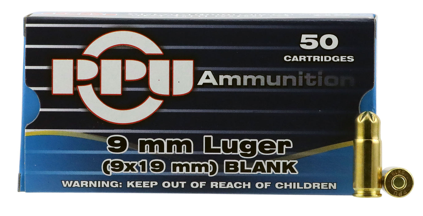 PPU PPB9L Blank Ammo9mm Luger 50 Bx/ 20 Cs