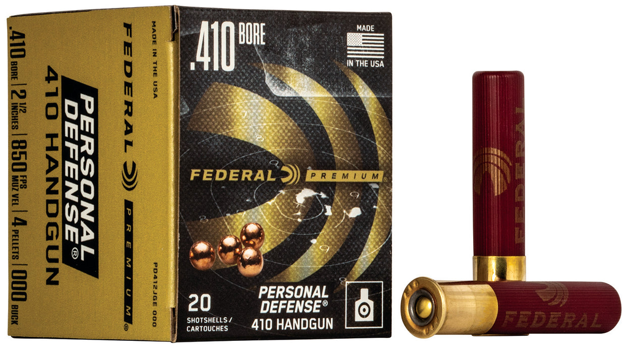 Federal PD412JGE4 Premium Personal Defense 410 Gauge 2.50" 4 Shot 7/16oz 20 Per Box/10 Case