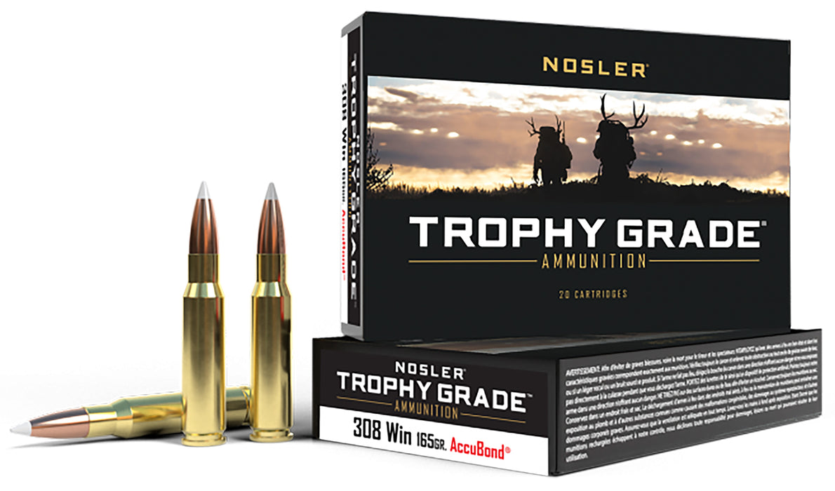 Nosler 60049 Trophy Grade  308 Win 165 gr 2800 fps Nosler AccuBond 20 Bx/10 Cs