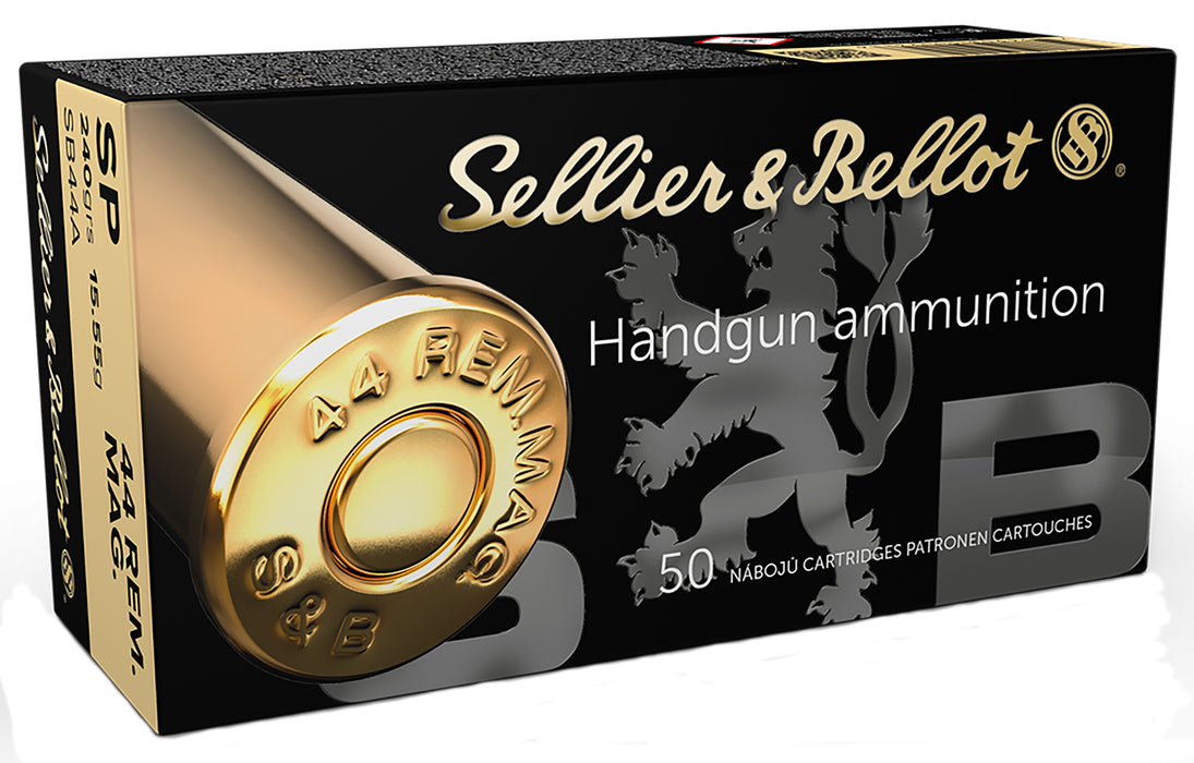 Sellier & Bellot SB44A Handgun  44 Rem Mag 240 gr 1180 fps Soft Point (SP) 50 Bx/12 Cs