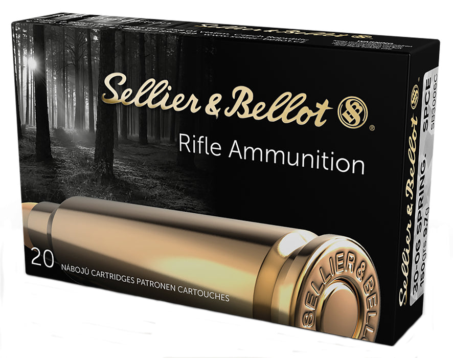 Sellier & Bellot SB3006C Rifle  30-06 Springfield 150 gr 2953 fps Soft Point Cut-Through Edge (SPCE) 20 Bx/20 Cs